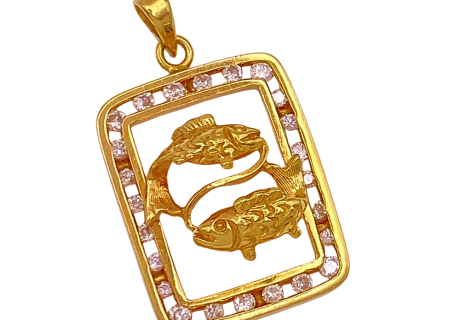 Pisces Pendant 14K Diamond