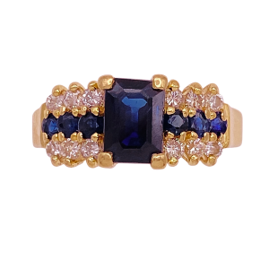Sapphire & Diamond Ring 1.56 CTW 14KYG