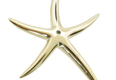 14K Gold Sea Star/Starfish Pendant Charm Front View