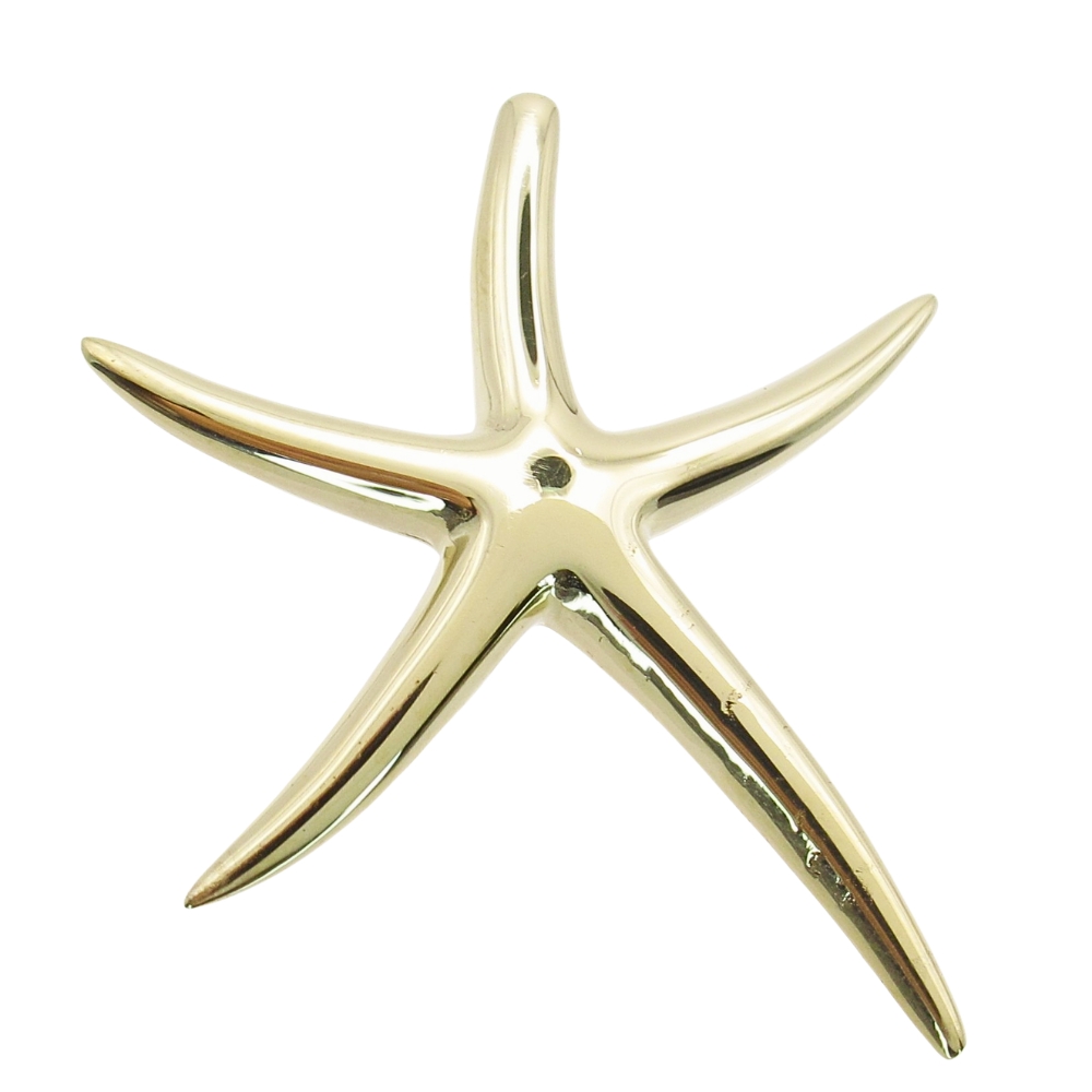 14K Gold Starfish Or Sea Star Pendant Charm