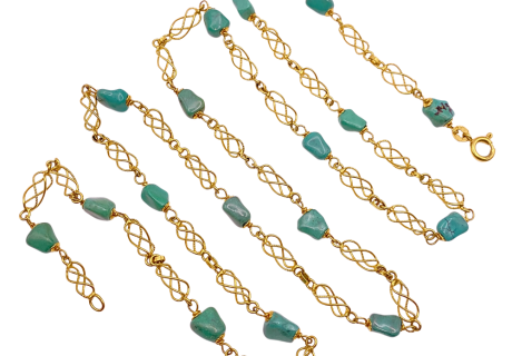 Turquoise 14K Gold Necklace