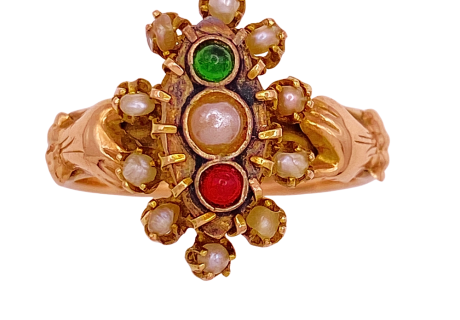 Victorian Fede Ring 10K Rose Gold