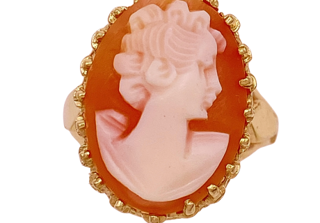 Victorian Revival Cameo Ring 14K