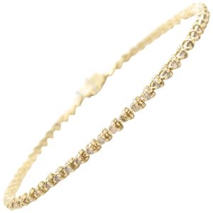 0.94ctw Light Brown Diamond Tennis Bracelet 14K Gold front