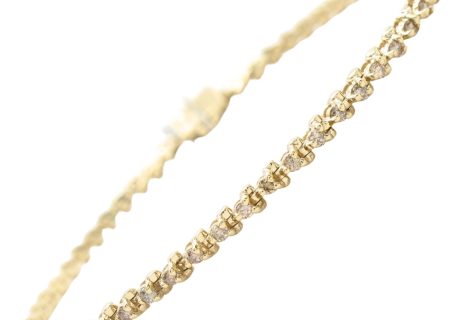 0.94ctw Light Brown Diamond Tennis Bracelet 14K Gold front