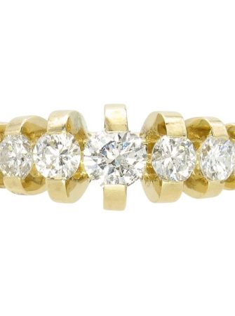 1.42ctw Channel Set Graduating Diamond Ring 18K