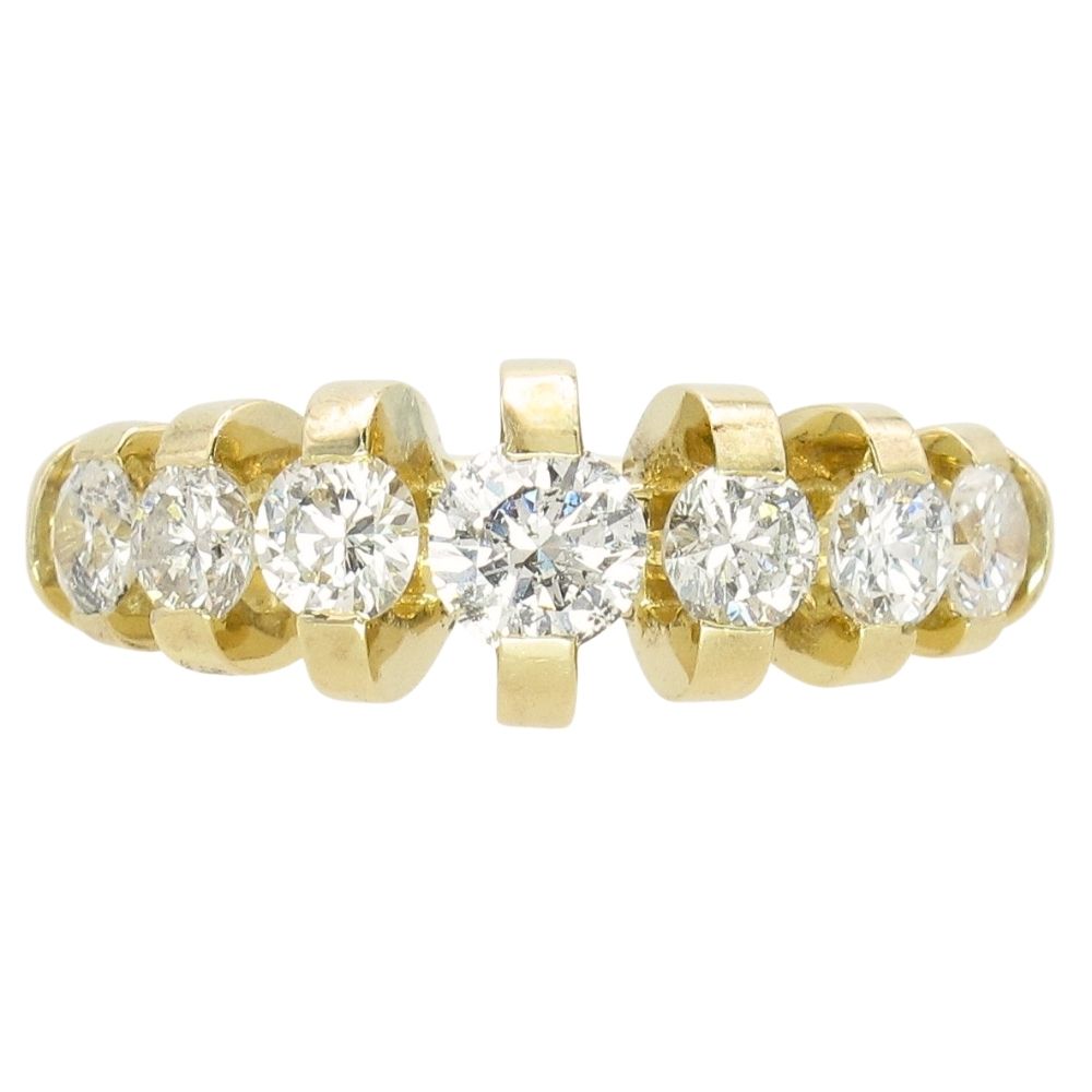 1.42ctw Channel Set Graduating Diamond Ring 18K