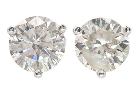 1.72ctw Round Diamond Solitaire Martini Stud Earrings 14K