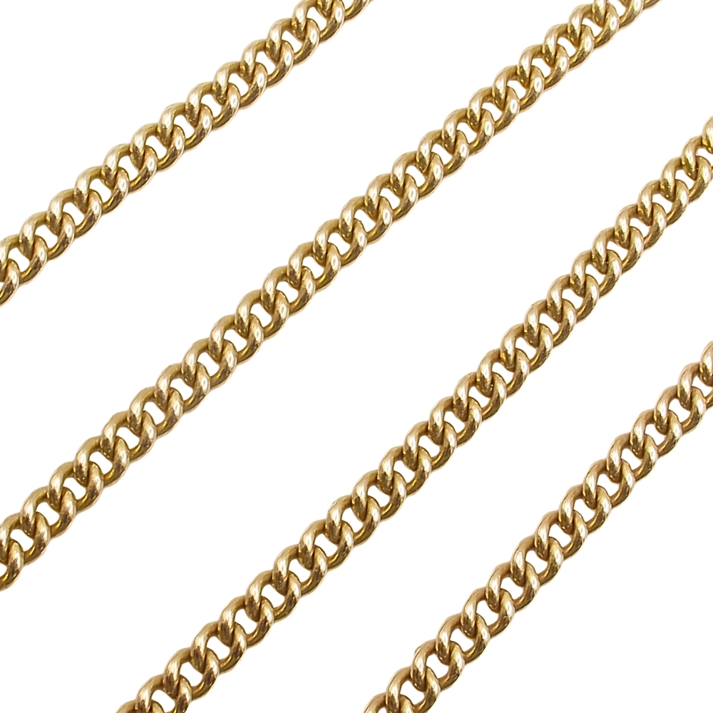 14K Gold Curb Link Chain Necklace