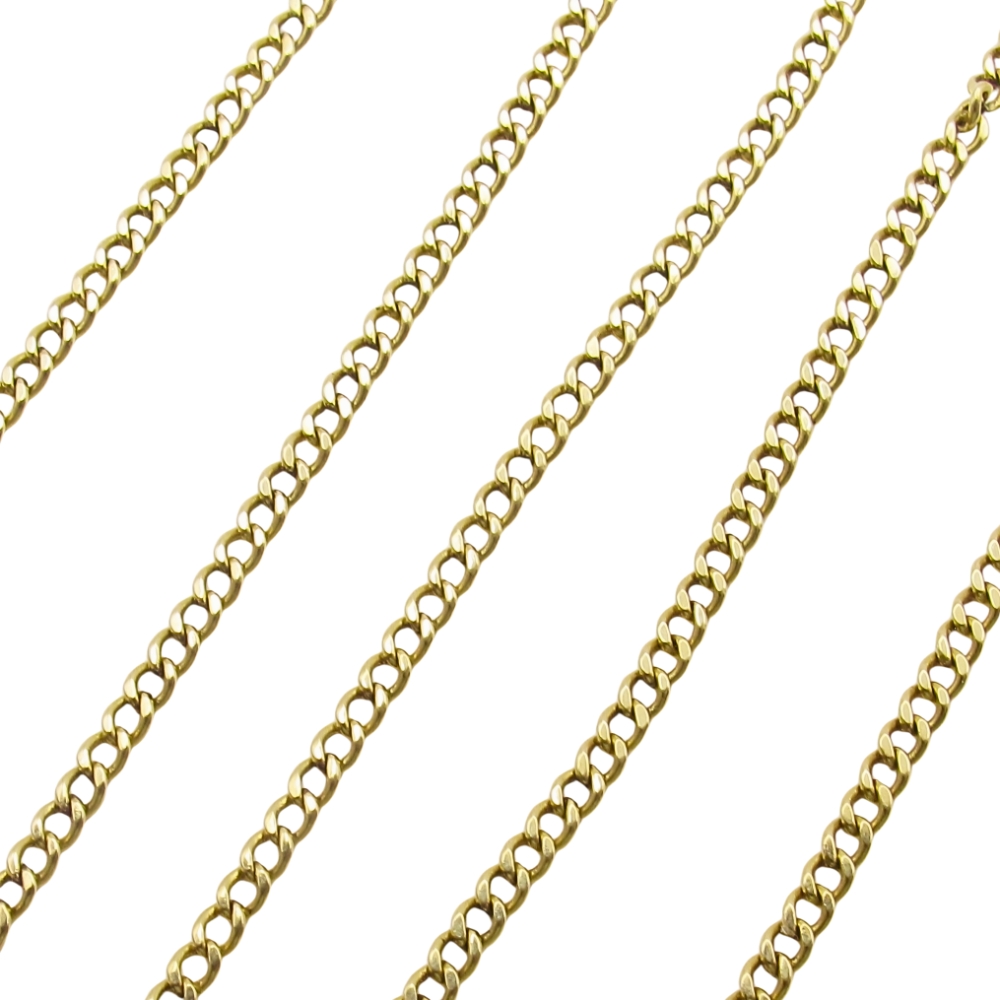 14K Gold Curb Link Chain Necklace