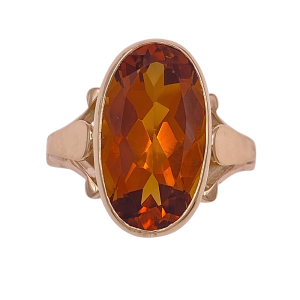 Citrine Ring 6.57 Ct 14KYG