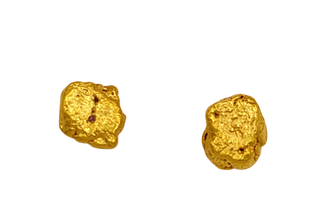 Earth Mined 14zk Gold Nugget Stud Earrings