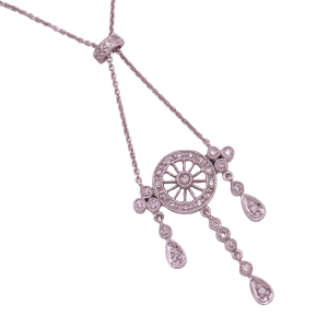 Edwardian Inspired Necklace Diamond 14KWG
