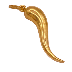 Italian Horn Pendant 18K YG
