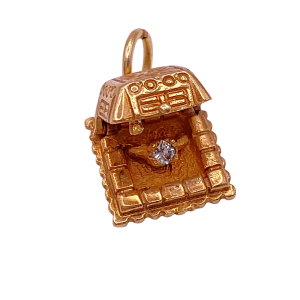 Jewelry Ring Box Charm 10K Spinel