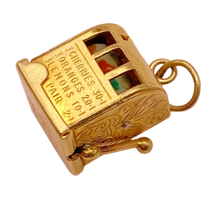Mechanical Slot Machine Charm 14KYG