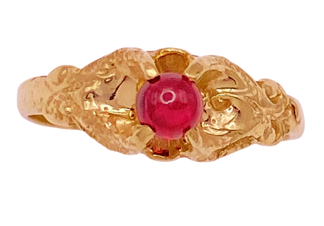 Petite Edwardian Ruby Ring 14KYG