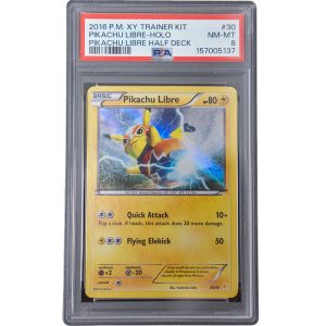 Pikachu Libre Holo #30_30 Half Deck PSA 8 Pokemon Card Front
