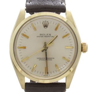 Pre-Owned Rolex 34MM Oyster Perpetual (1982) 14kt Yellow Gold Model 1002