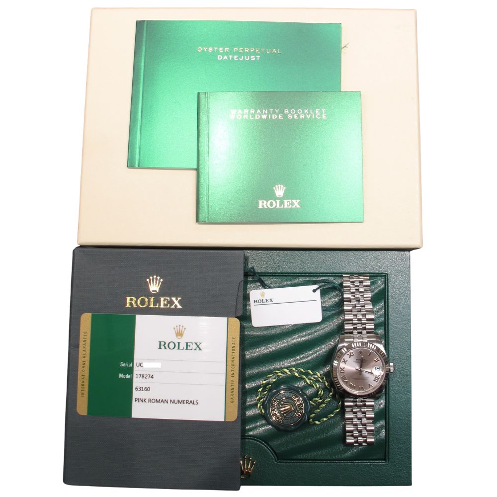 ROLEX DATEJUST ボックスと説明書とギャランティ有り Pre-Owned Rolex Midsize 31MM Datejust (2017) Stainless Steel