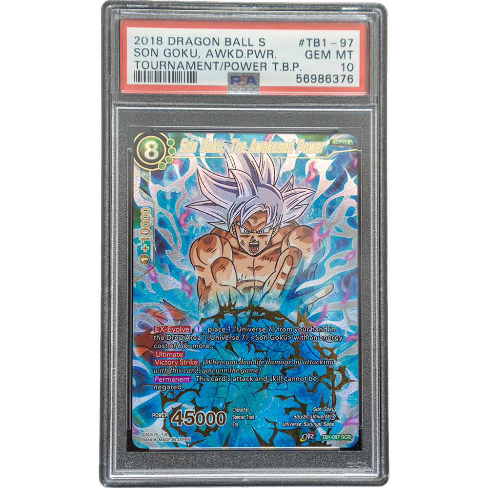 Buy Son Goku AWKD. PWR. #TB1-97 PSA 10 Dragon Ball Card Online