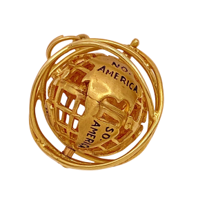 Spinning Globe Charm 14KYG