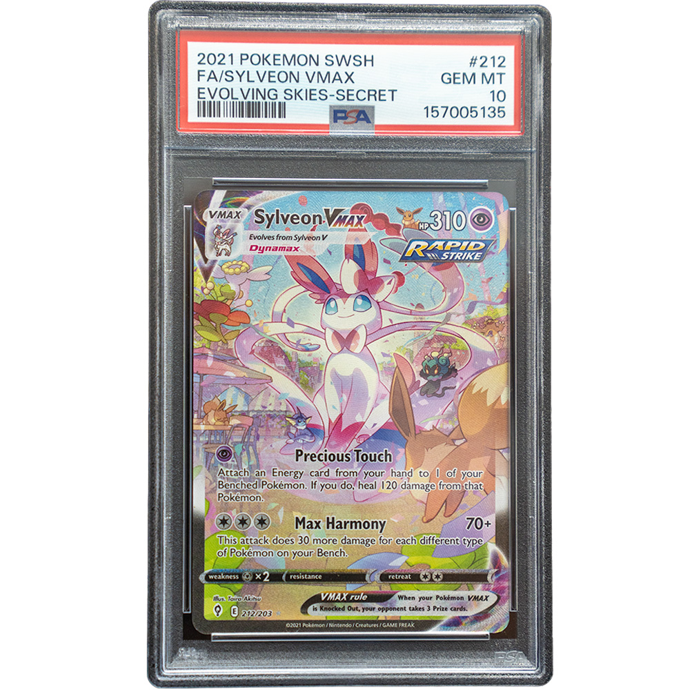 Buy Sylveon VMAX #212/203 SWSH Evolving Skies- Secret PSA 10