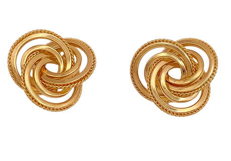 Trinity Love Knot Earrings 14KYG