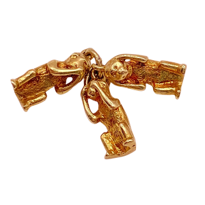 Wise Monkeys Charm Set 14KYG