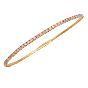 1.0 Ctw Diamond Flex Bangle Bracelet 14K