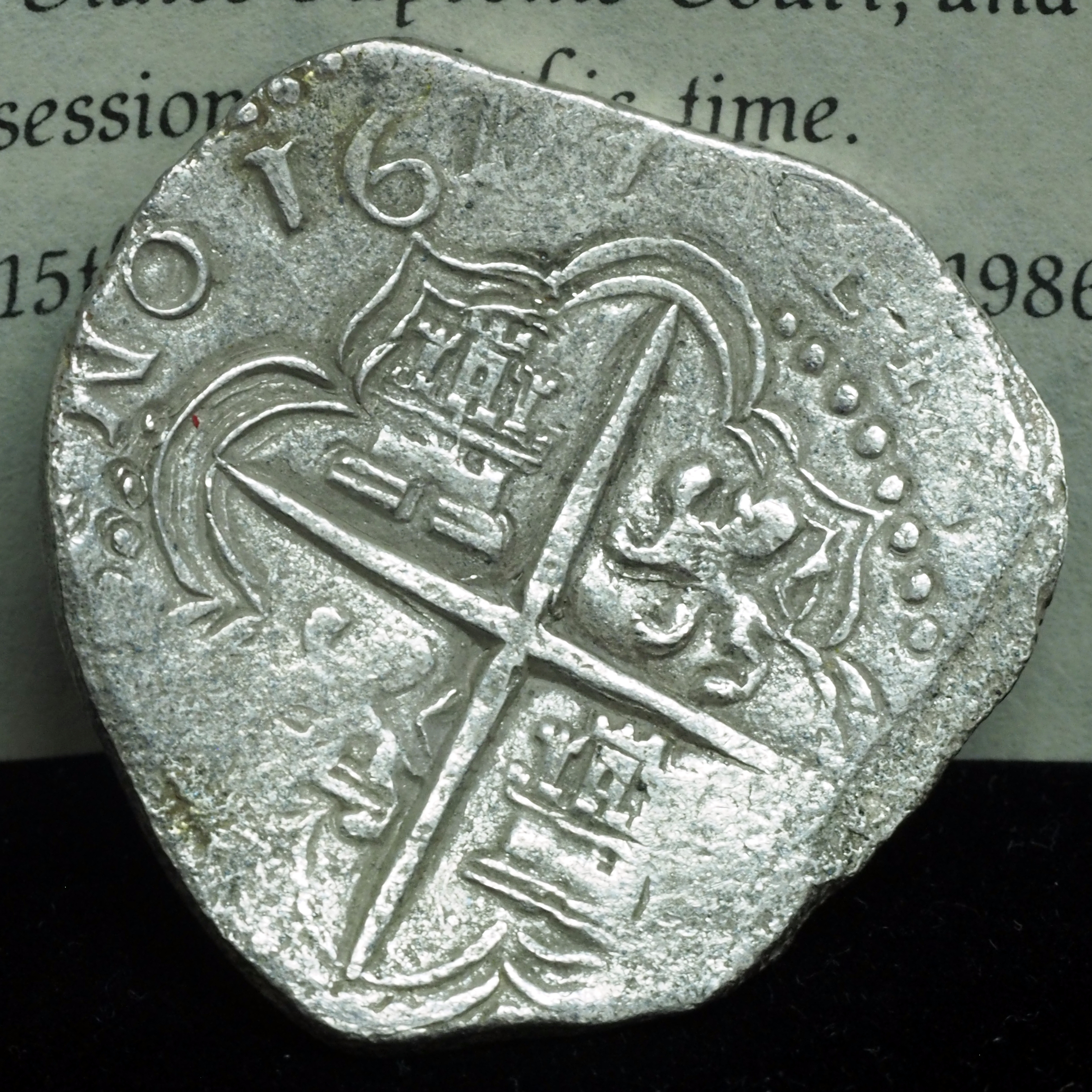 1617 Full Date Atocha Shipwreck 8 Reales Grade 2 with CoA #125086 – Famous Spanish Treasure Coin