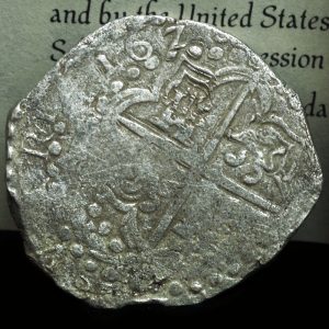 1620 Atocha Shipwreck 8 Reales Grade 2 with CoA Full Date #148821