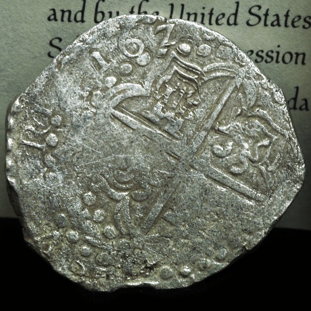 1620 Full Date Atocha Shipwreck 8 Reales Grade 2 with CoA #148821 – Authentic Spanish Treasure Coin