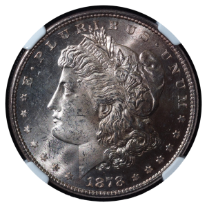 1878 Morgan 8TF MS63 Face