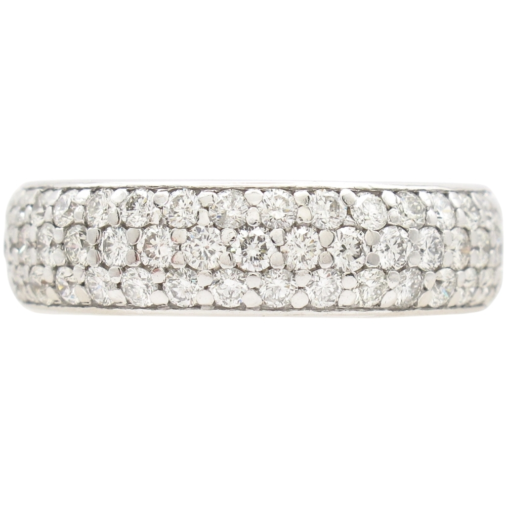 2.5ctw Diamond Pave Eternity Band 18K White Gold
