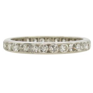Art Deco 1 carat Platinum Eternity Band