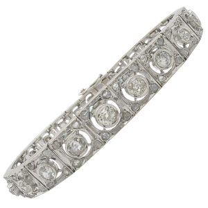 Art Deco 4.50 Carat Diamond Tennis Bracelet