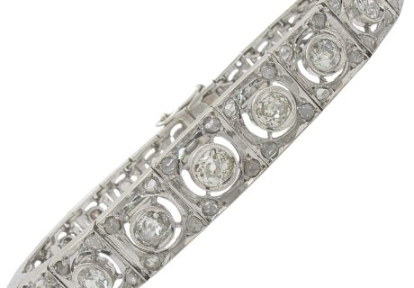 Art Deco 4.50 Carat Diamond Tennis Bracelet