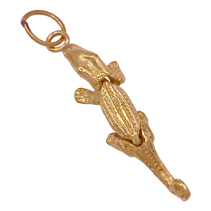 Articulated Gator Charm 14KYG