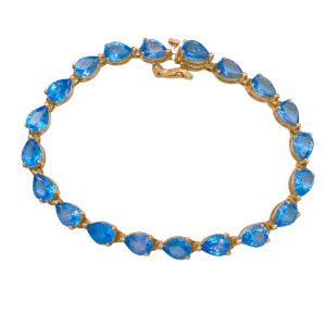 Blue Topaz Bracelet 17.0 Ctw 14K