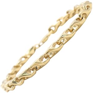 Bullet Link Bracelet 14K Gold 8.5 Length front