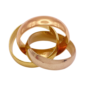 Cartier Trinity Rolling Rings 18K size 6.5