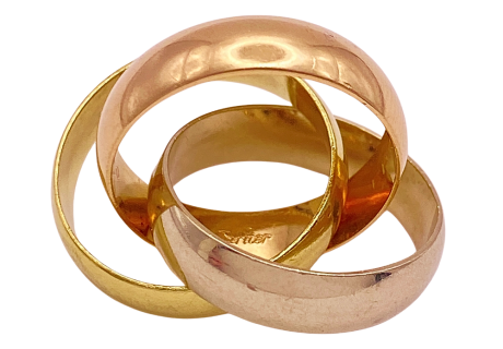 Cartier Trinity Rolling Rings 18K size 6.5