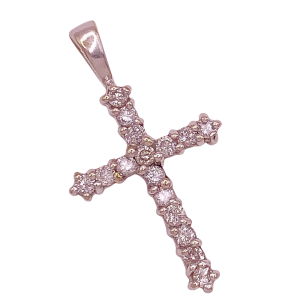 Diamond .40 CTW Cross Pendand 14KWG