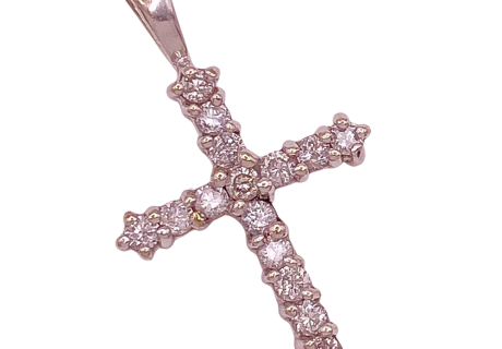 Diamond .40 CTW Cross Pendand 14KWG