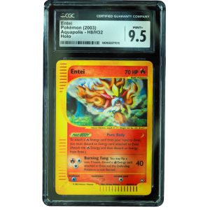 Entei #H8_H32 Aquapolis Holo CGC 9.5 Pokemon Card Front