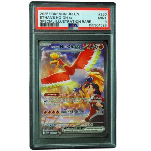 Ethan's Ho-Oh ex #230_182 Destined Rivals SIR PSA 9 Pokemon Card Front