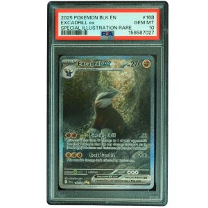 Excadrill ex #168_086 Black Bolt SIR Holo PSA 10 Pokemon Card Front