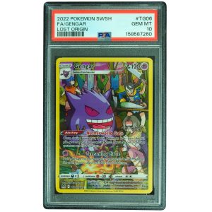 Gengar #TG06_TG30 Lost Origin Trainer Gallery UR Holo PSA 10 Pokemon Card Front
