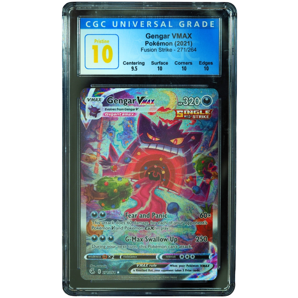 graded gengar pokemon card Buy Gengar VMAX #271/264 Fusion Strike Secret Rare CGC Pristine 10 (Old  Label) Pokémon Card Online